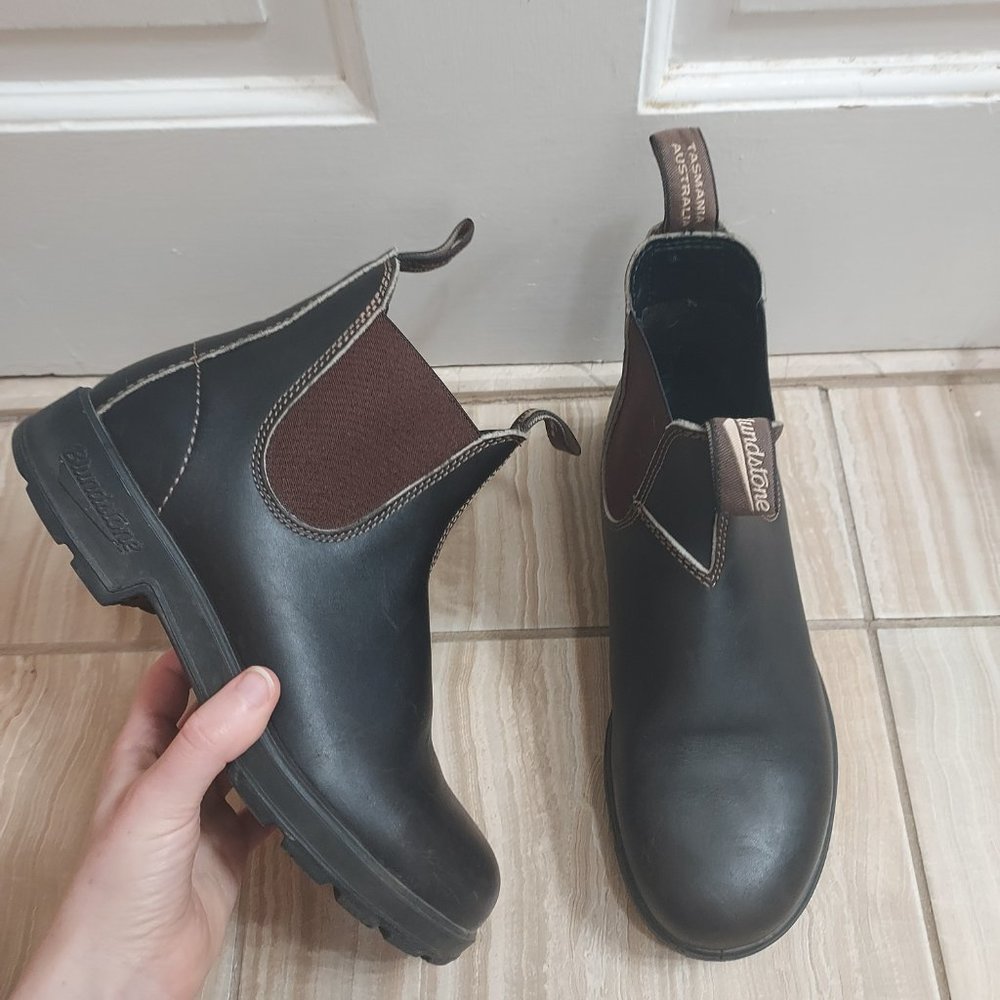 Blundstone Black and Brown Ankle Boots